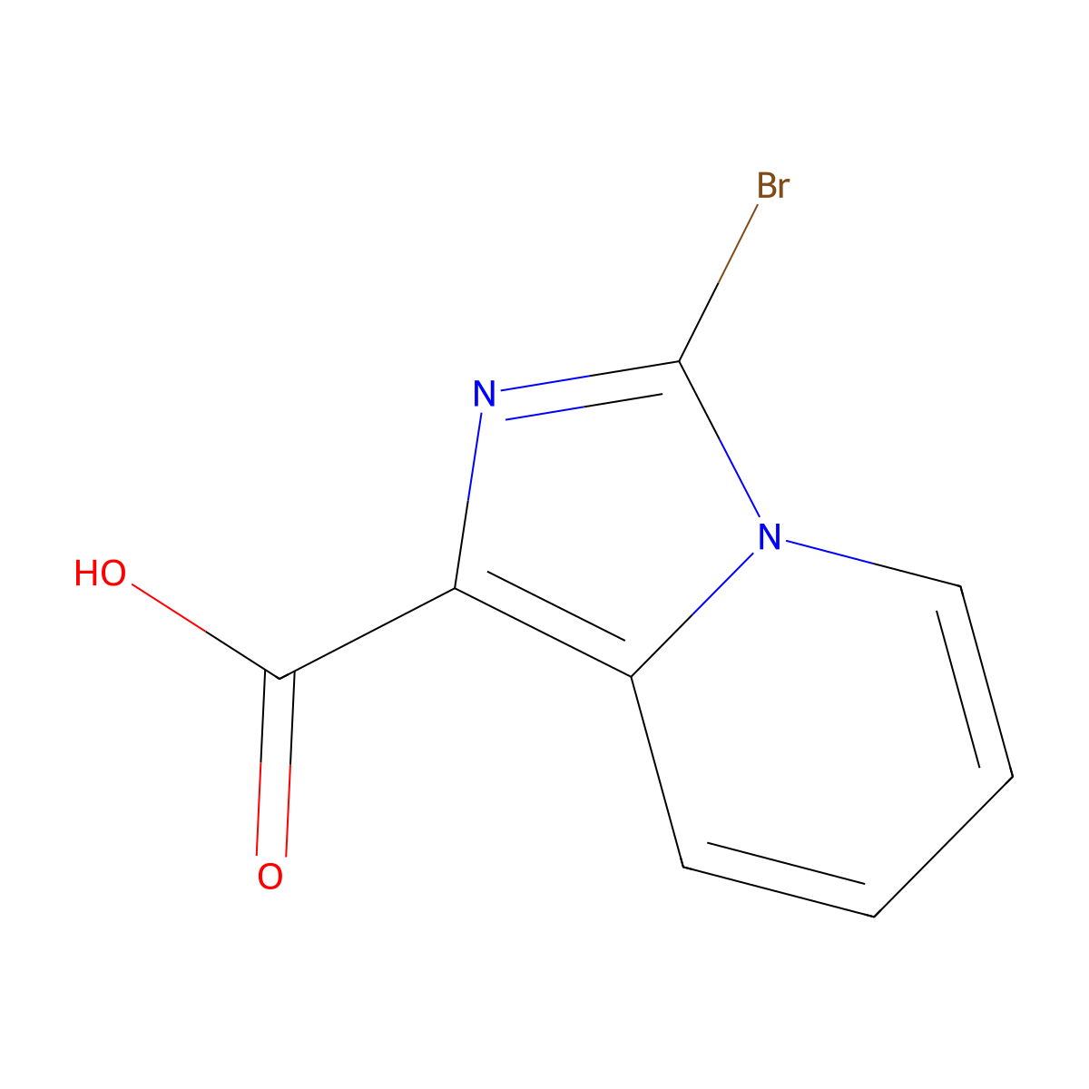 3-Bromoimidazo[1,5-a]pyridine-1-carboxylic acid molecular structure, CAS 1119512-48-9