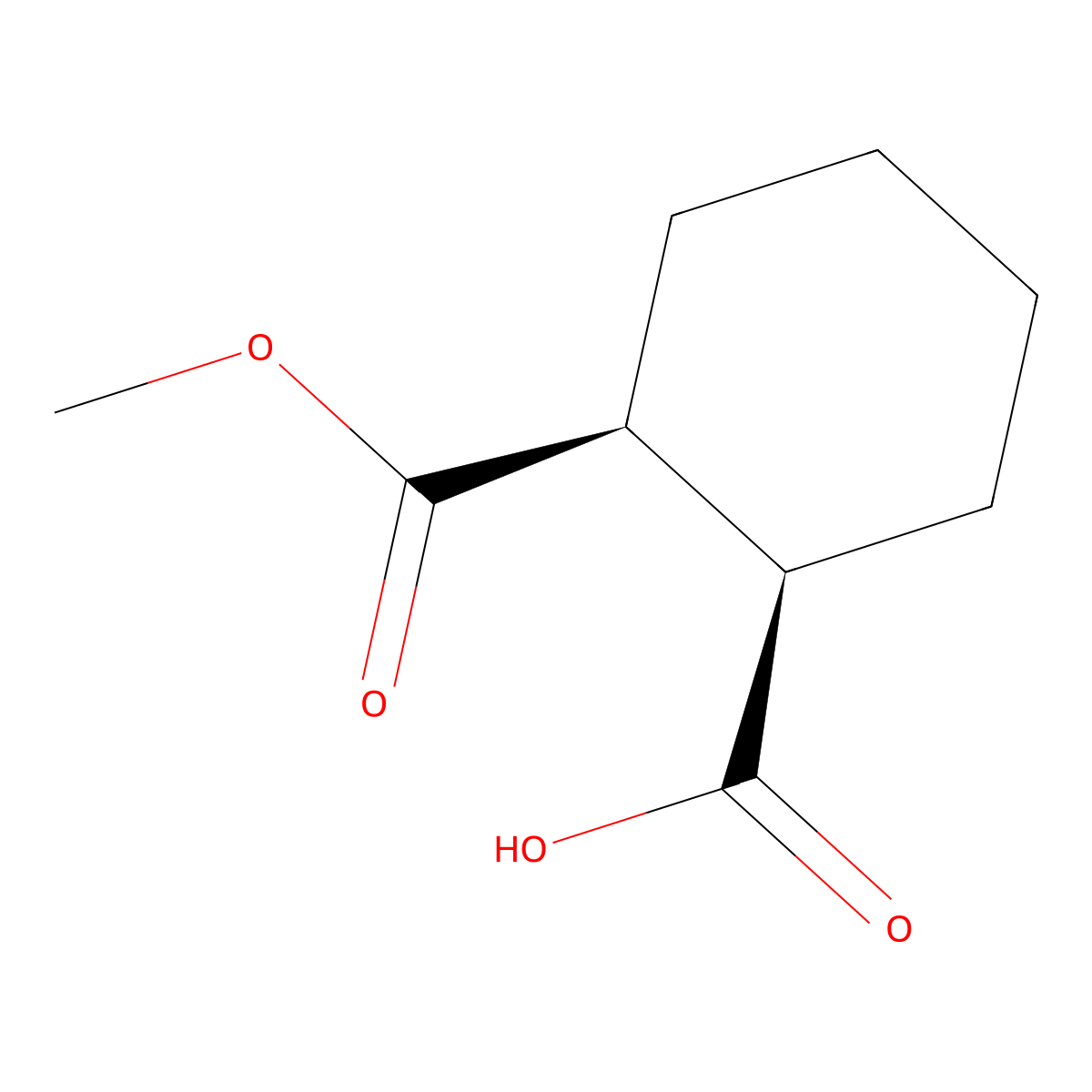 cis-2-Carbomethoxycyclohexane-1-carboxylic acid molecular structure, CAS 111955-05-6
