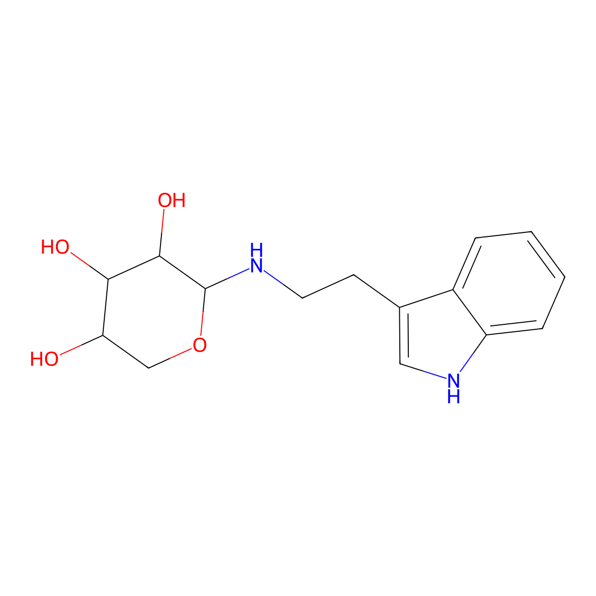 N-3-Ethylindole-D-xylosylamine molecular structure, CAS 111955-22-7