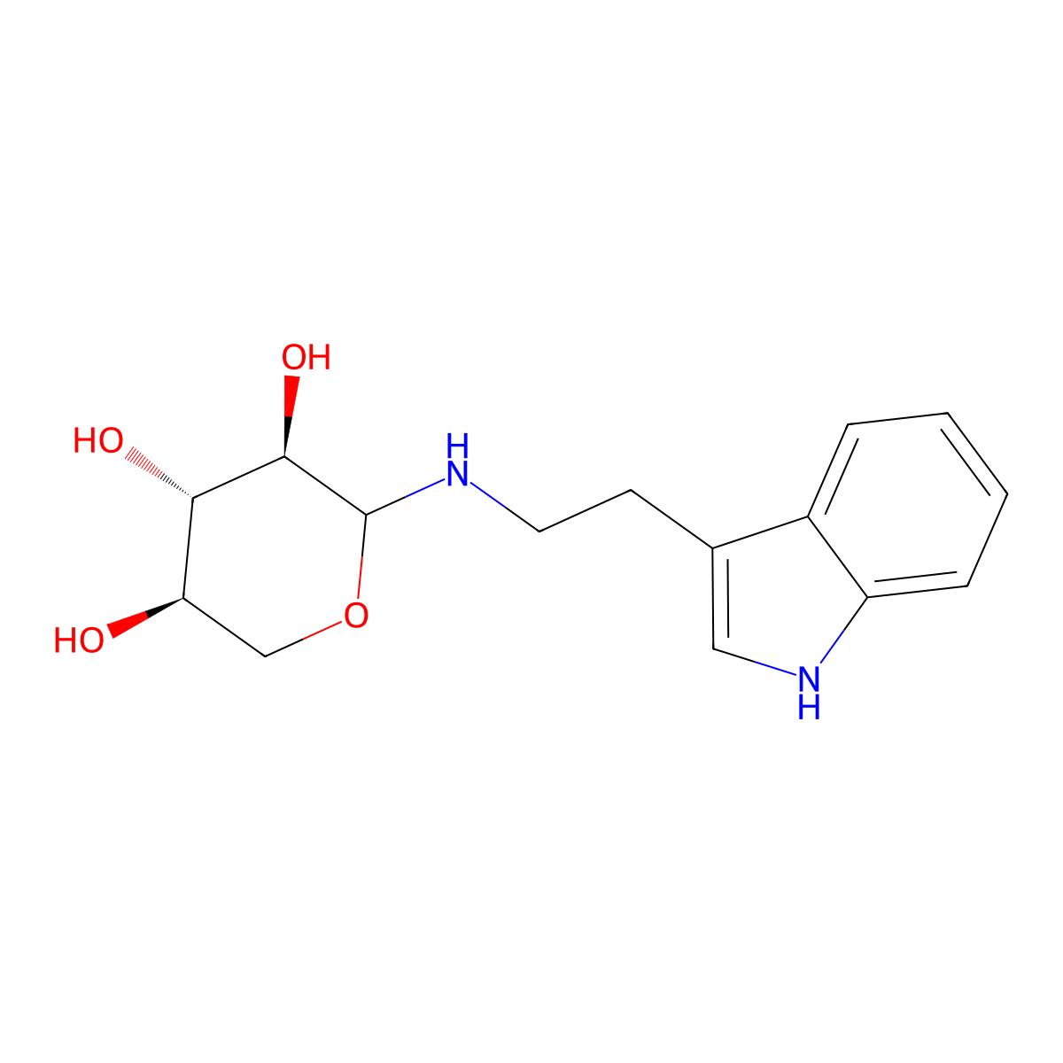 N-3-Ethylindole-D-xylosylamine molecular structure, CAS 111955-22-7