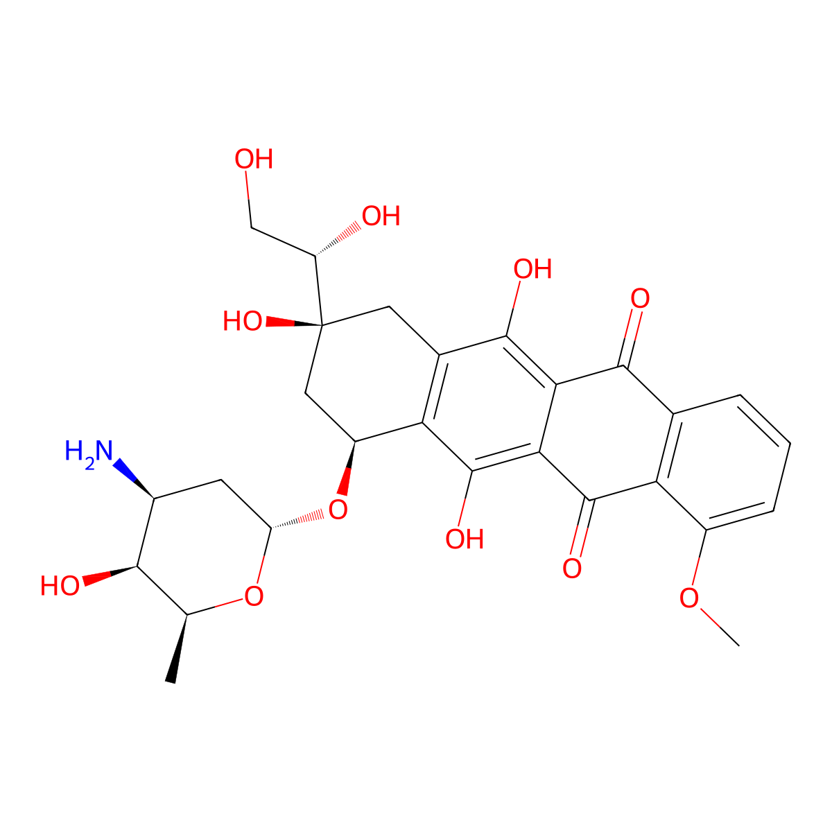 Doxorubicinol molecular structure, CAS 111955-90-9