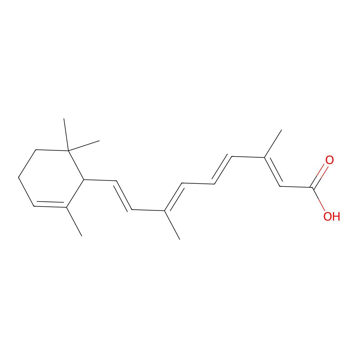 9-cis-4,5-Didehydro-5,6-dihydro Retinoic Acid molecular structure, CAS 111957-72-3