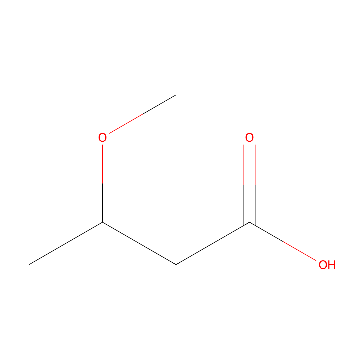 (3S)-3-methoxybutanoic acid molecular structure, CAS 1119597-98-6
