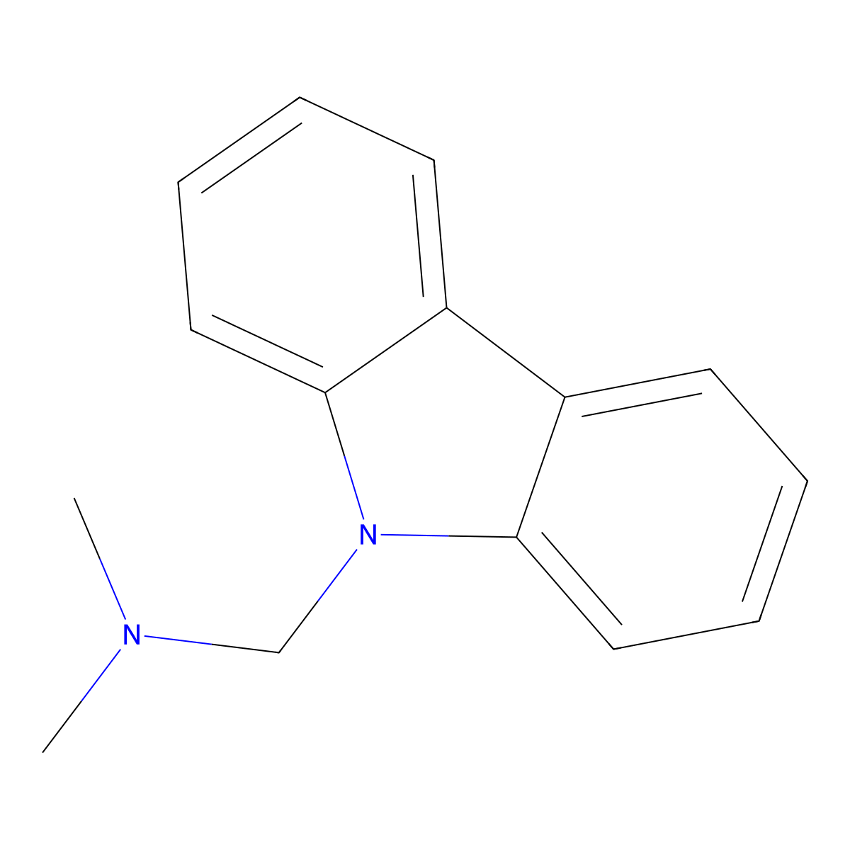 (9H-Carbazol-9-ylmethyl)dimethylamine molecular structure, CAS 111960-22-6