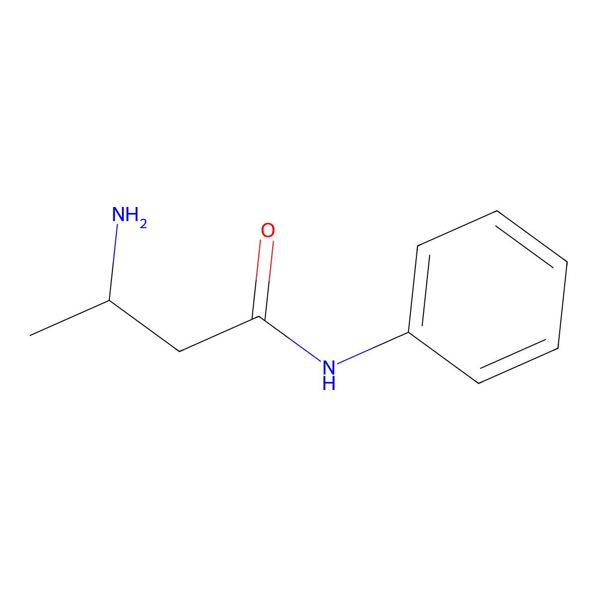 3-amino-N-phenylbutanamide molecular structure, CAS 111961-65-0