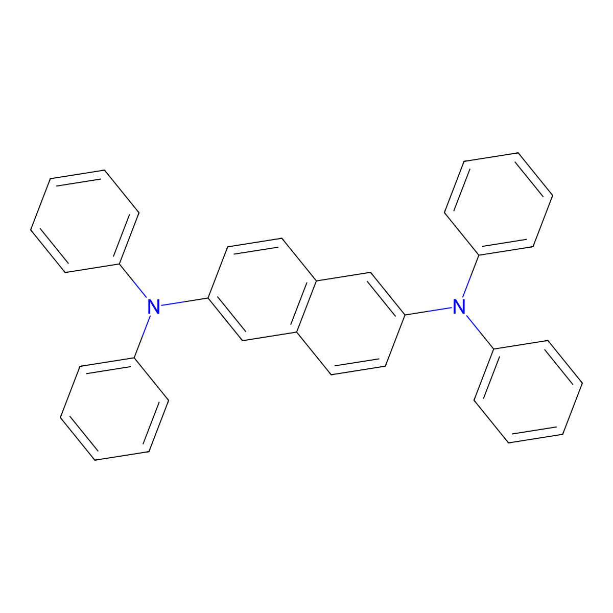 N2,N2,N6,N6-Tetraphenylnaphthalene-2,6-diamine molecular structure, CAS 111961-87-6