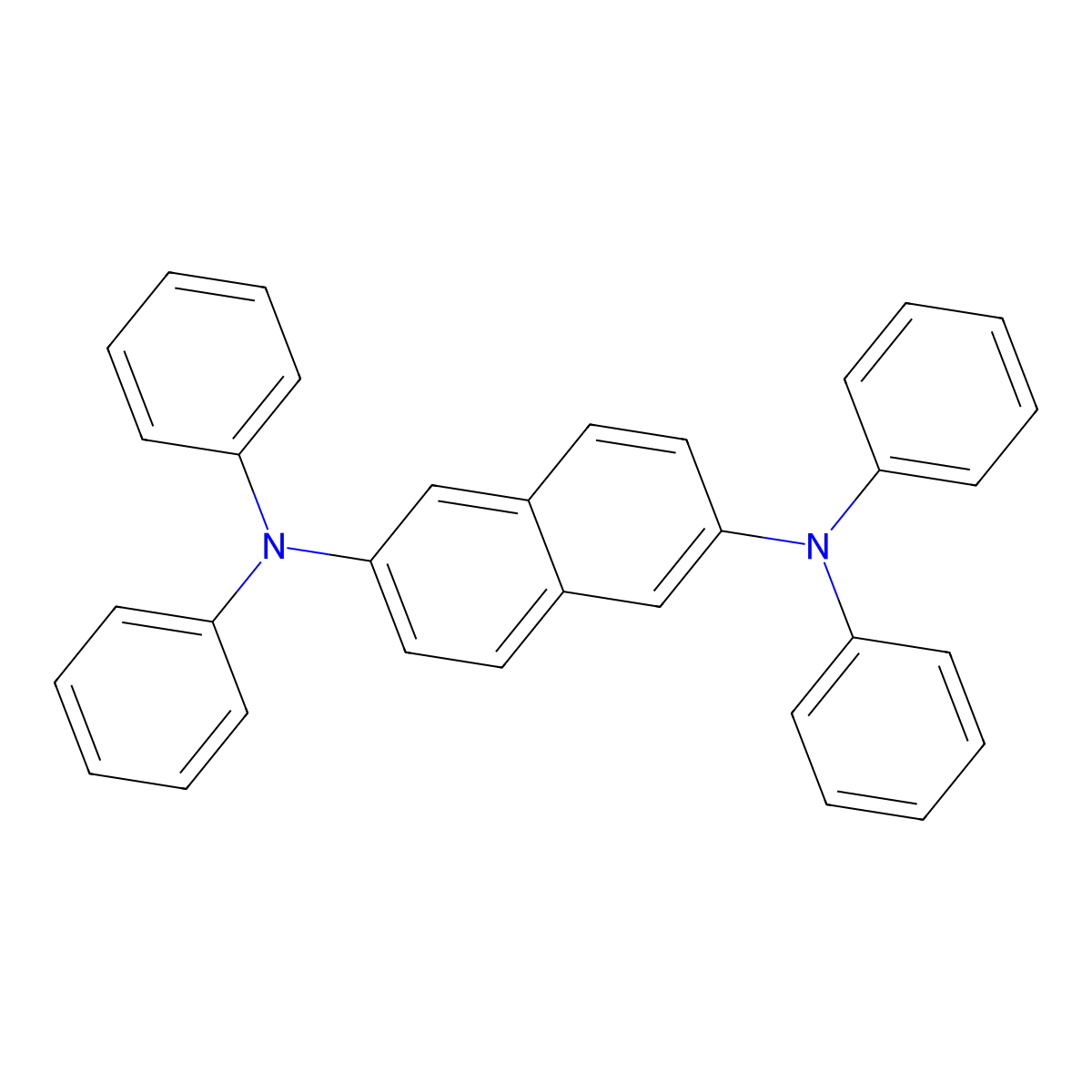 N2,N2,N6,N6-Tetraphenylnaphthalene-2,6-diamine molecular structure, CAS 111961-87-6