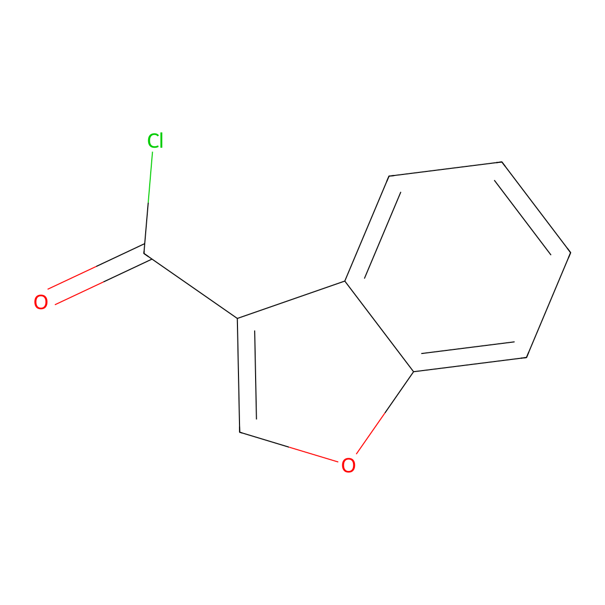 1-Benzofuran-3-carbonyl chloride molecular structure, CAS 111964-21-7
