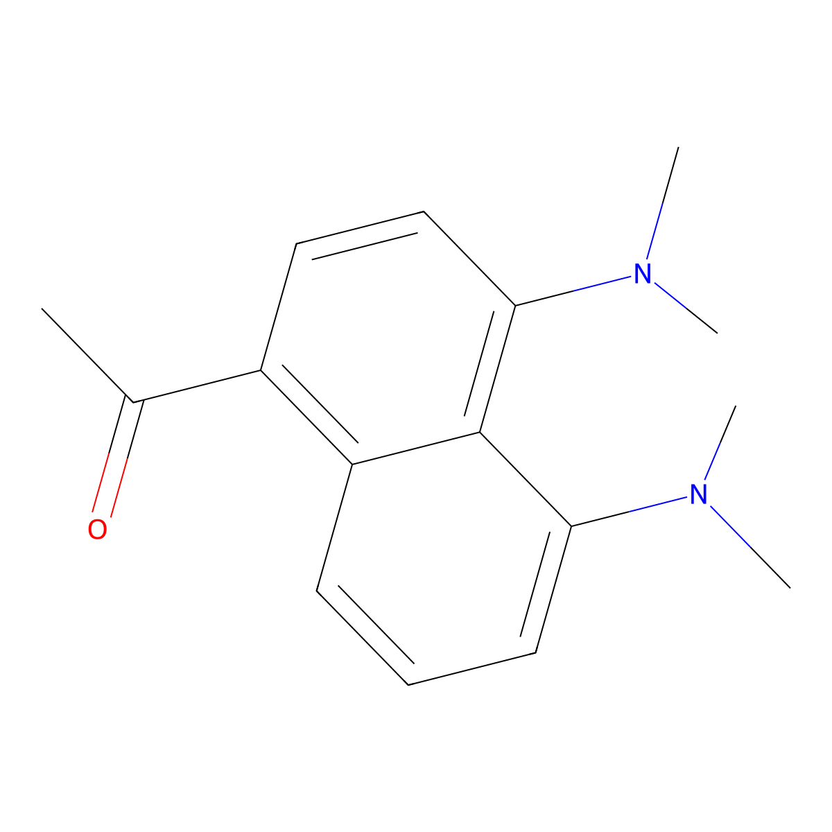 Ethanone, 1-[4,5-bis(dimethylamino)-1-naphthalenyl]- molecular structure, CAS 111967-89-6