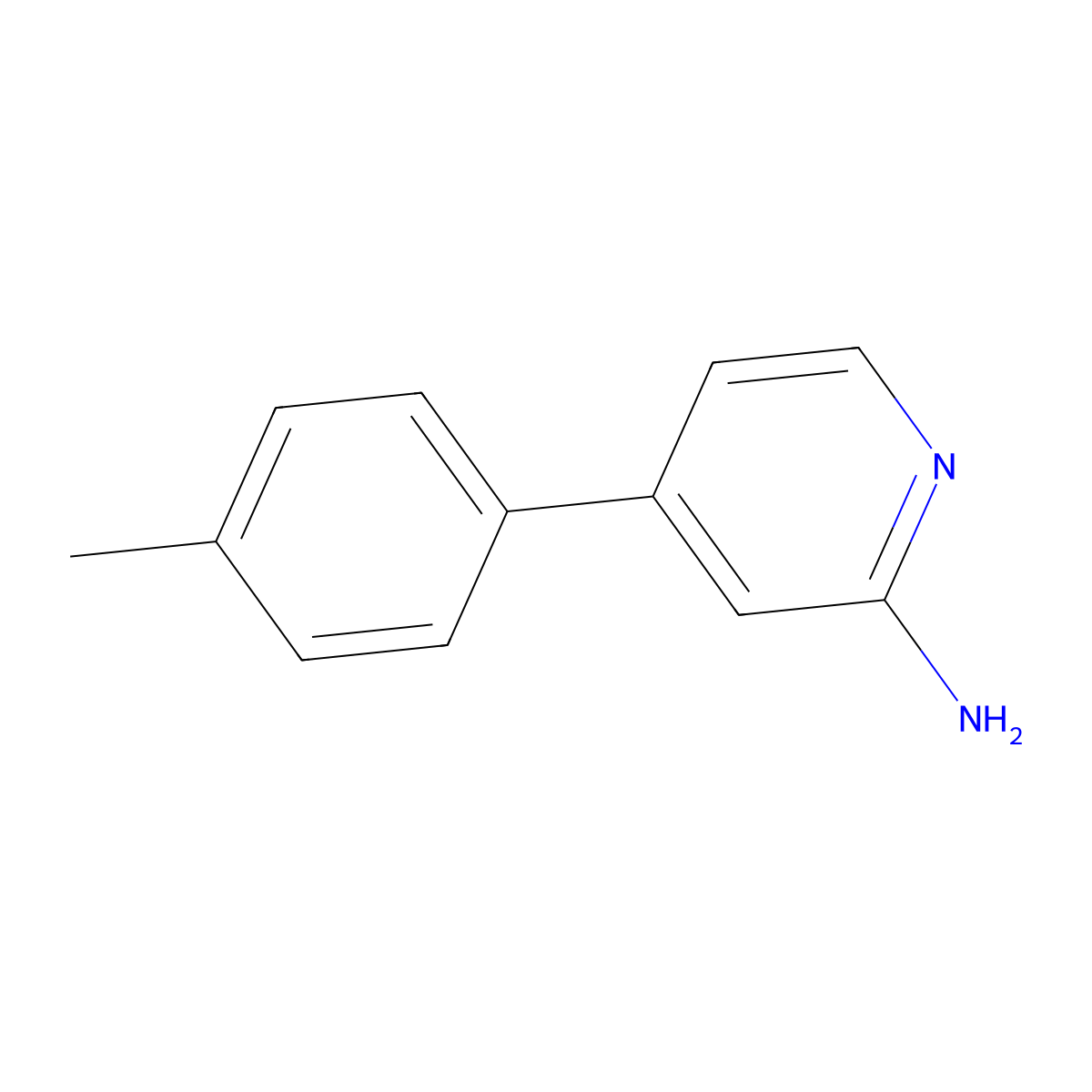 2-Amino-4-(4-methylphenyl)pyridine molecular structure, CAS 111971-29-0