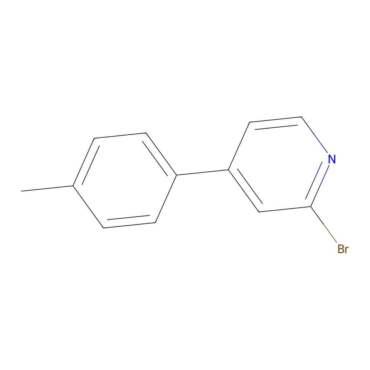 2-Bromo-4-(4-methylphenyl)pyridine molecular structure, CAS 111971-30-3