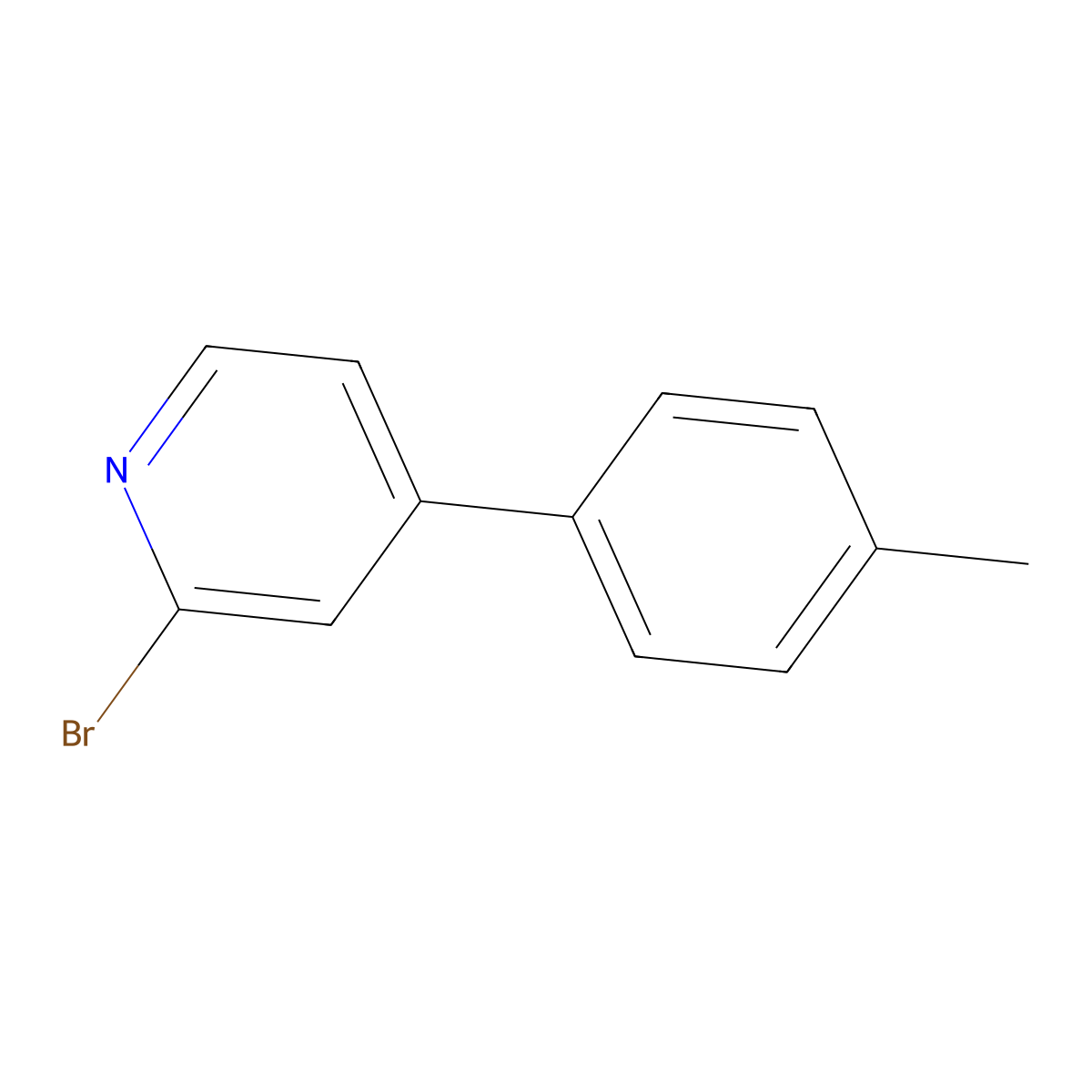 2-Bromo-4-(4-methylphenyl)pyridine molecular structure, CAS 111971-30-3
