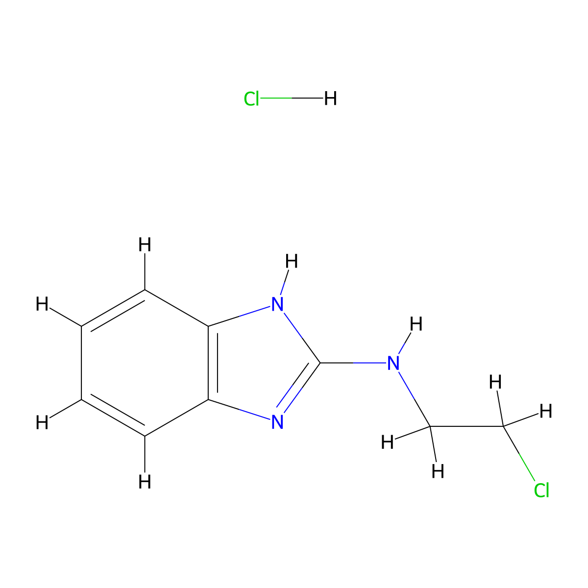 N-(2-Chloroethyl)-1H-benzo[d]imidazol-2-amine hydrochloride molecular structure, CAS 111971-41-6
