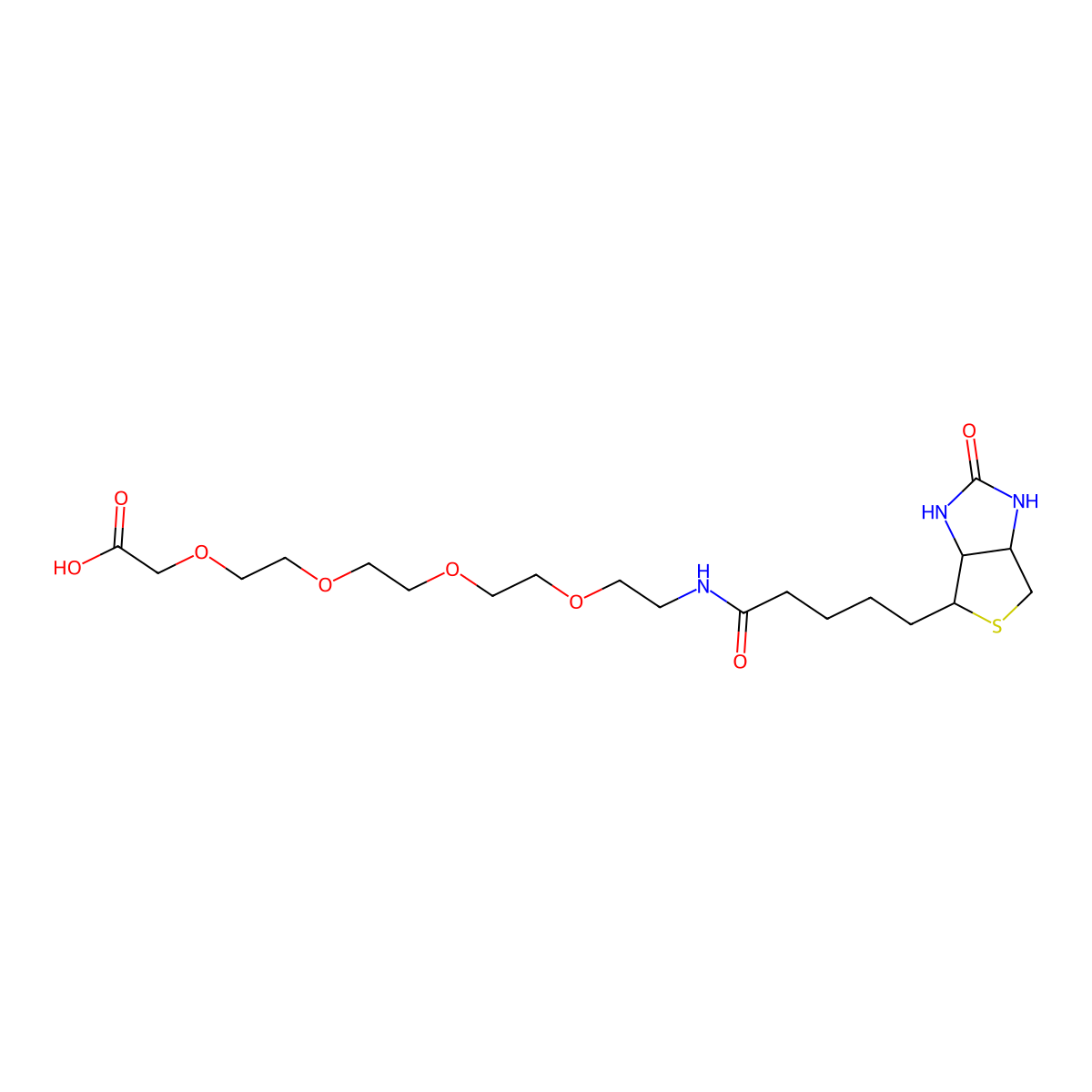 Biotin-PEG4-CH2COOH molecular structure, CAS 1119721-07-1