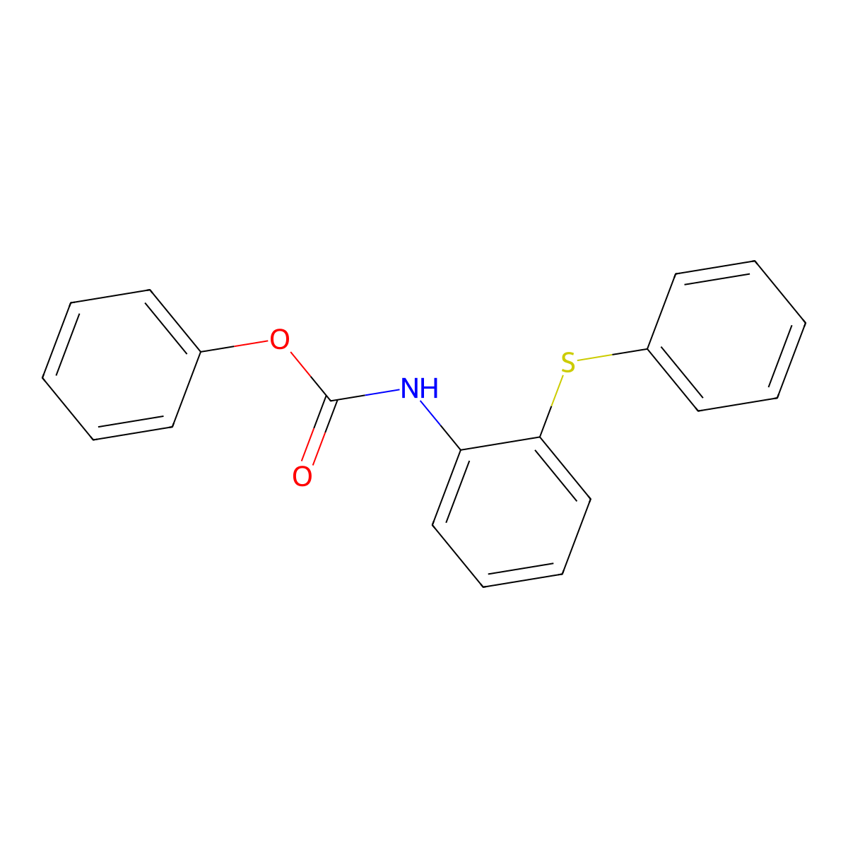 Phenyl [2-(phenylthio)phenyl]carbamate molecular structure, CAS 111974-73-3