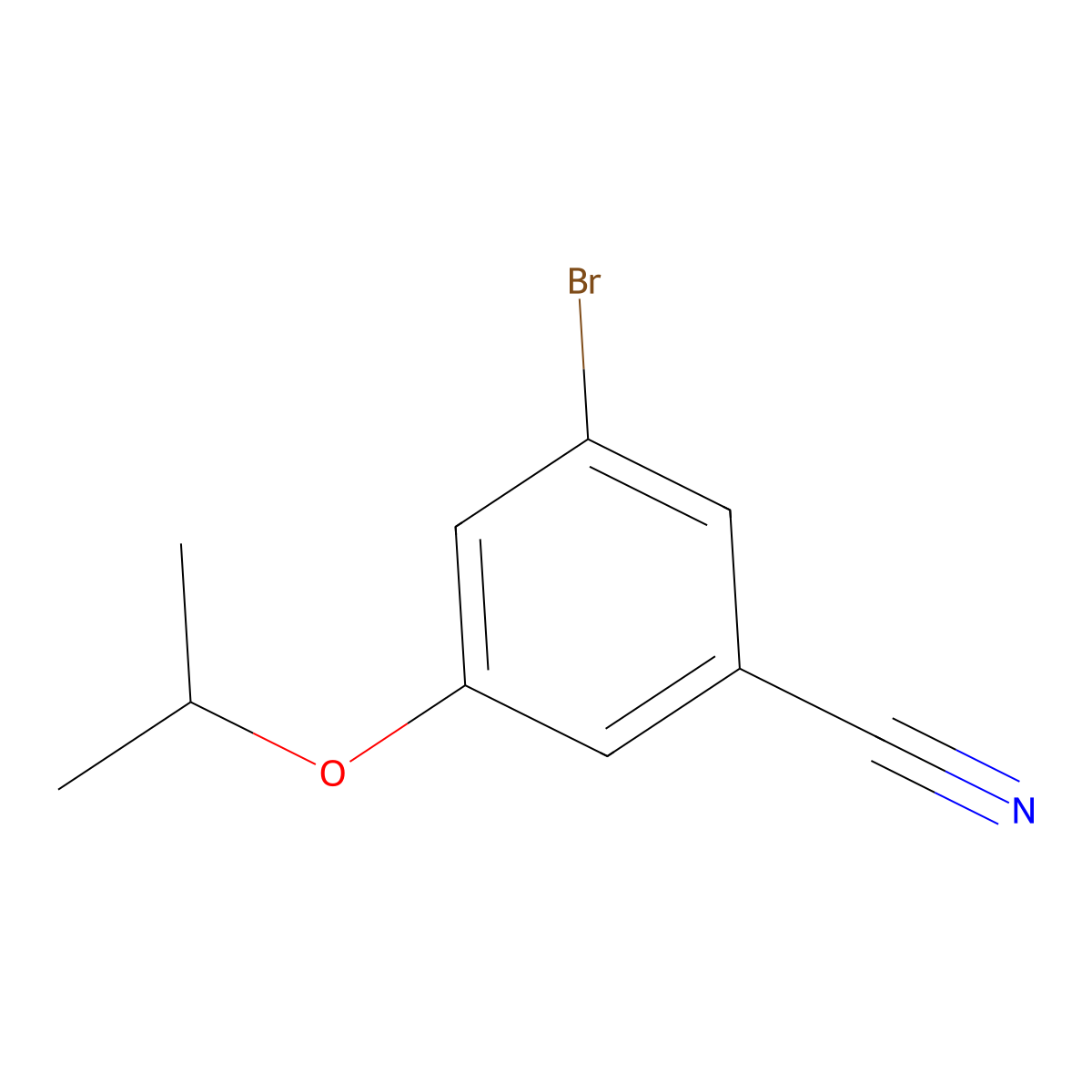 3-Bromo-5-(1-methylethoxy)-benzonitrile molecular structure, CAS 1119779-02-0