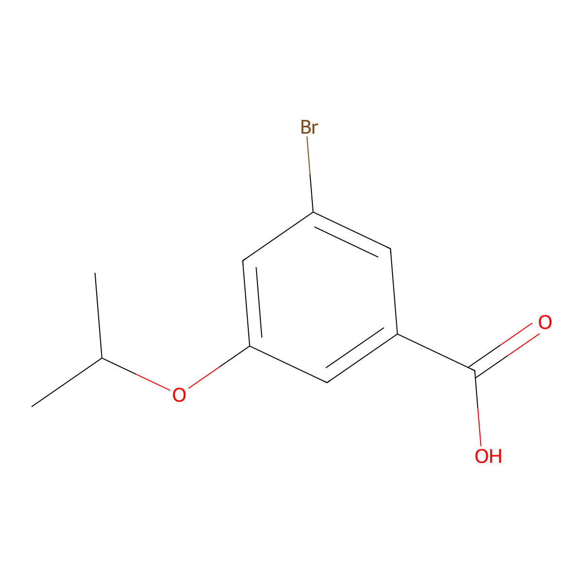3-Bromo-5-isopropoxybenzoic acid molecular structure, CAS 1119779-04-2