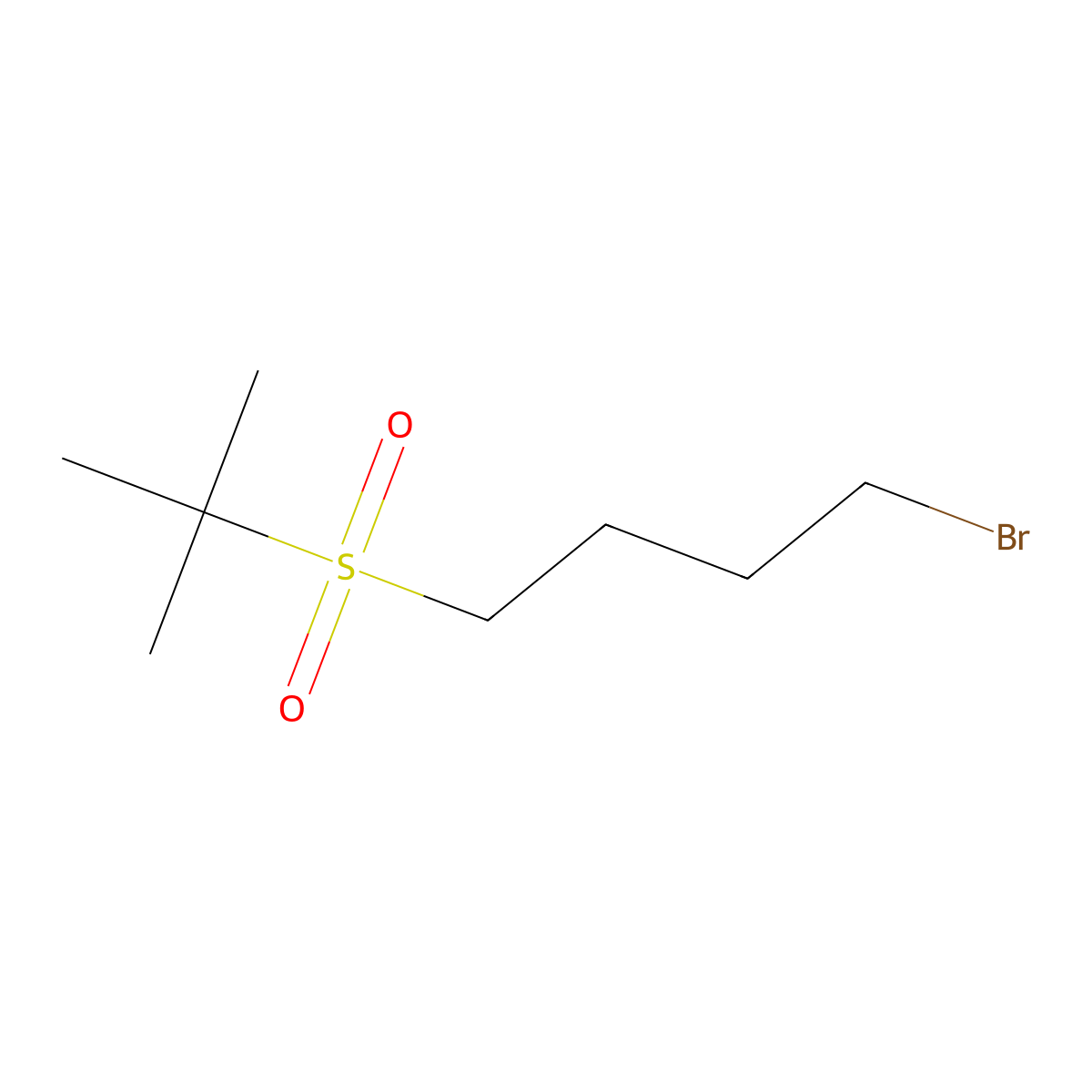 1-Bromo-4-(tert-butylsulfonyl)butane molecular structure, CAS 1119801-61-4