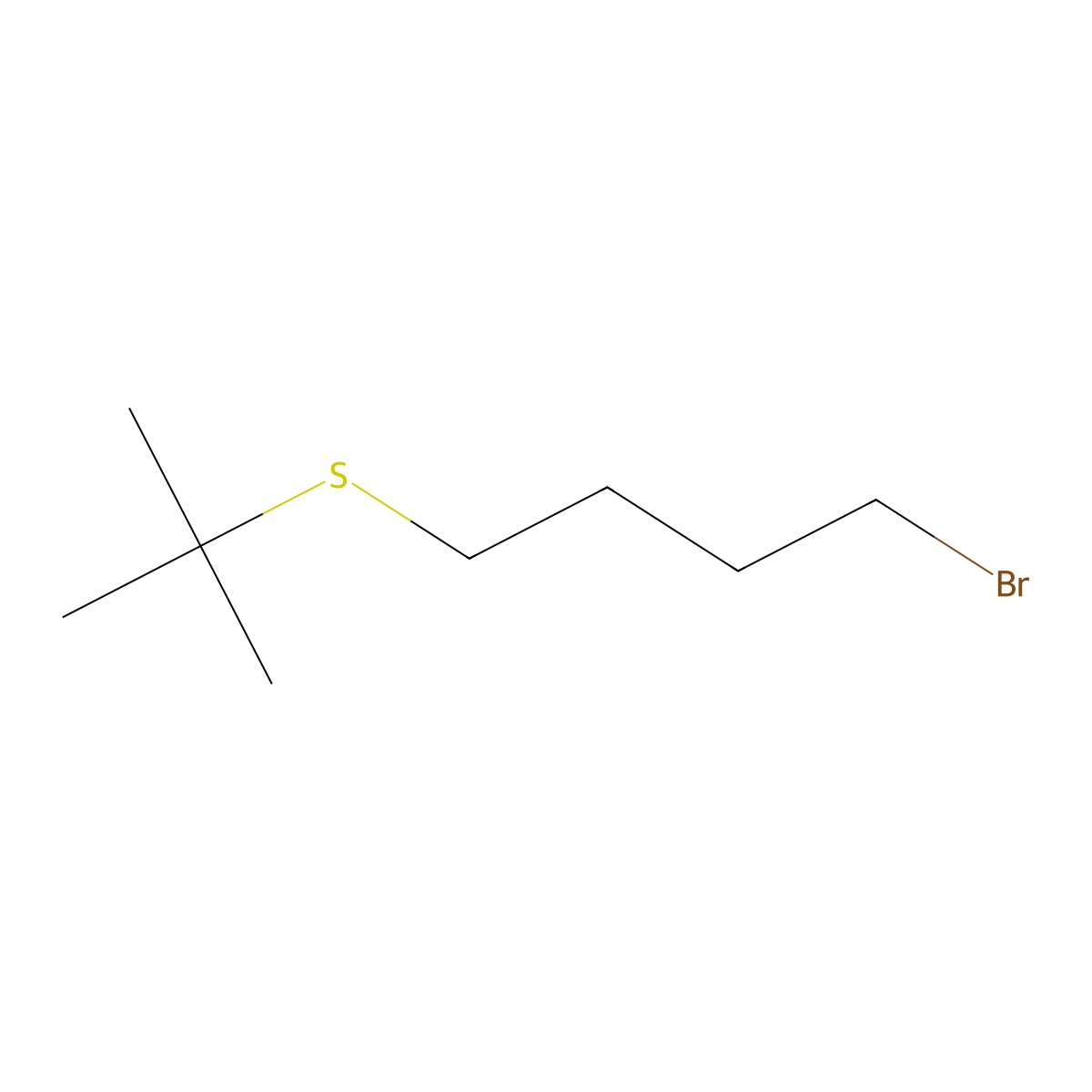 1-Bromo-4-(tert-butylsulfanyl)butane molecular structure, CAS 1119801-76-1