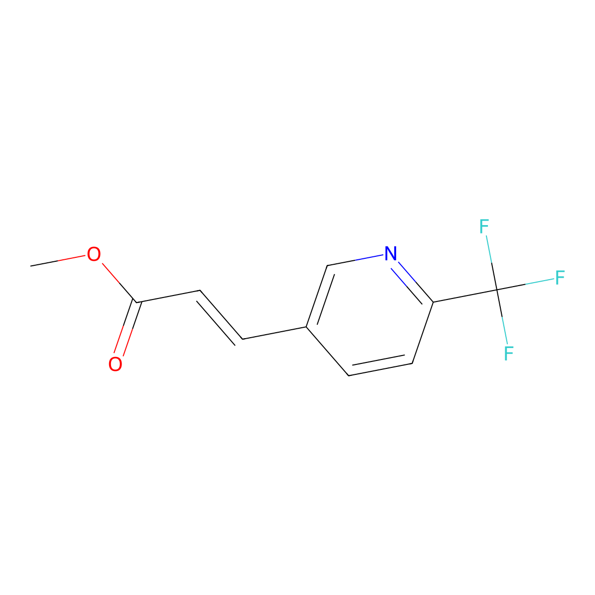Methyl (2E)-3-[6-(trifluoromethyl)pyridin-3-YL]prop-2-enoate molecular structure, CAS 1119807-17-8