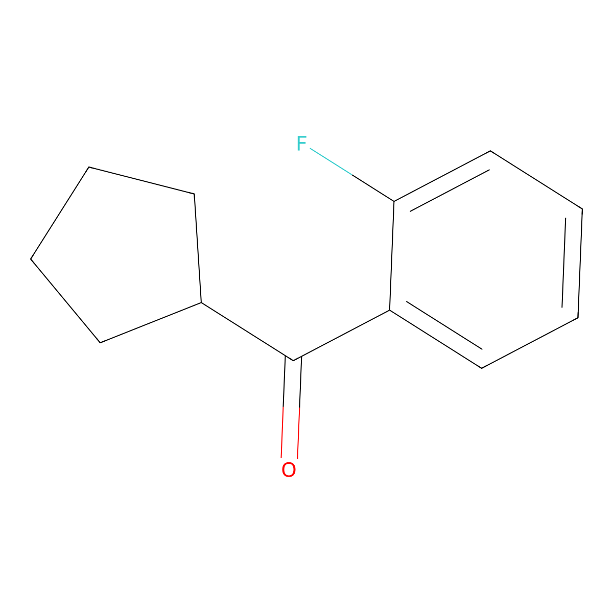 Cyclopentyl(2-fluorophenyl)methanone molecular structure, CAS 111982-45-7