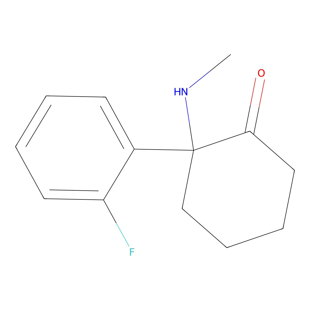 2-Fluorodeschloroketamine molecular structure, CAS 111982-50-4