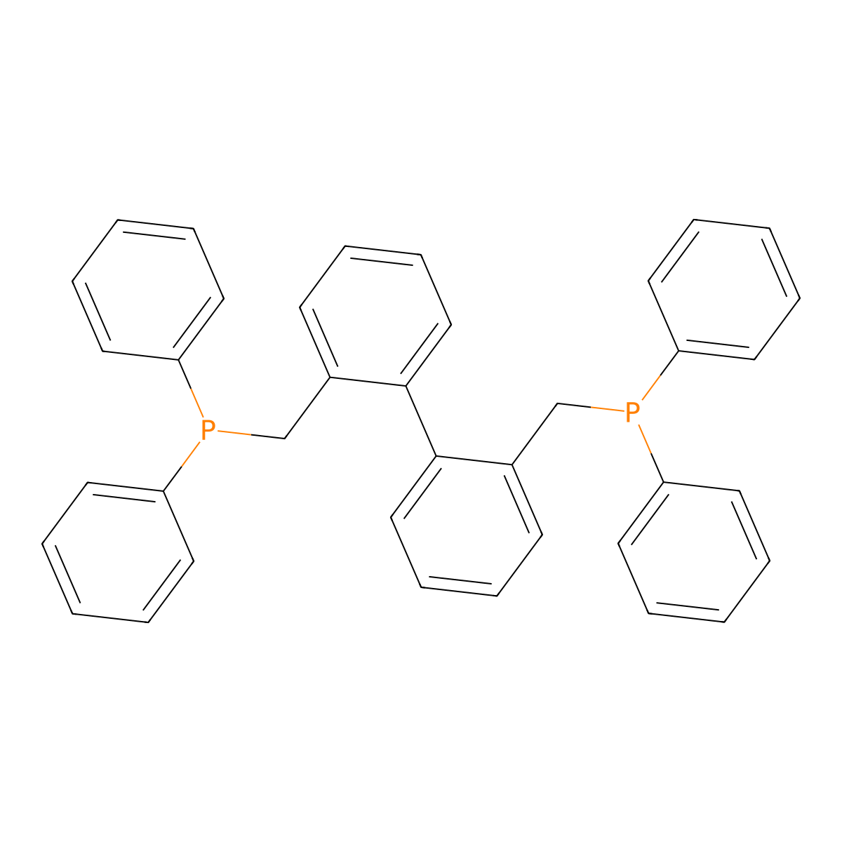 2,2'-Bis((diphenylphosphaneyl)methyl)-1,1'-biphenyl , BISBI molecular structure, CAS 111982-81-1