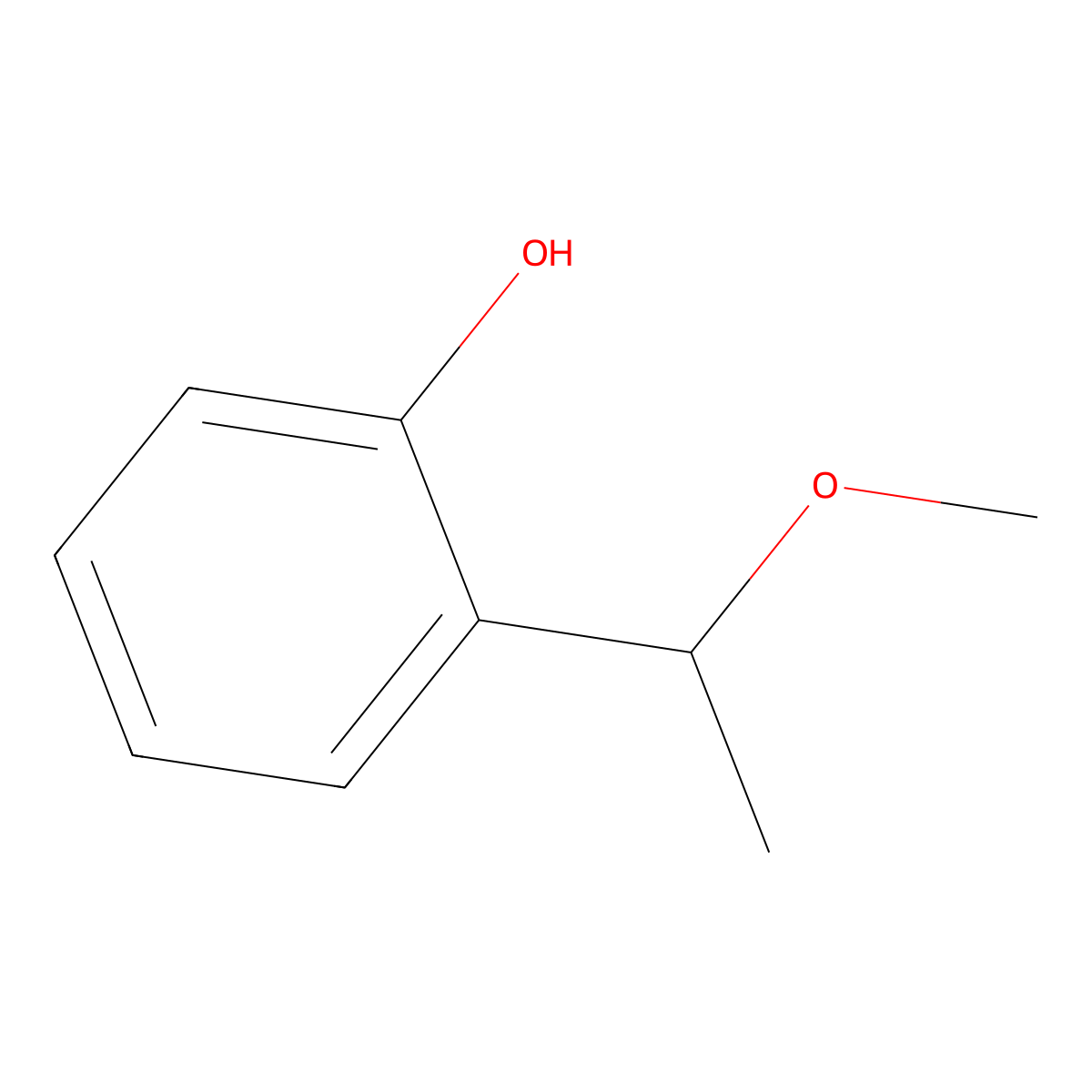2-(1-Methoxyethyl)phenol molecular structure, CAS 111982-82-2