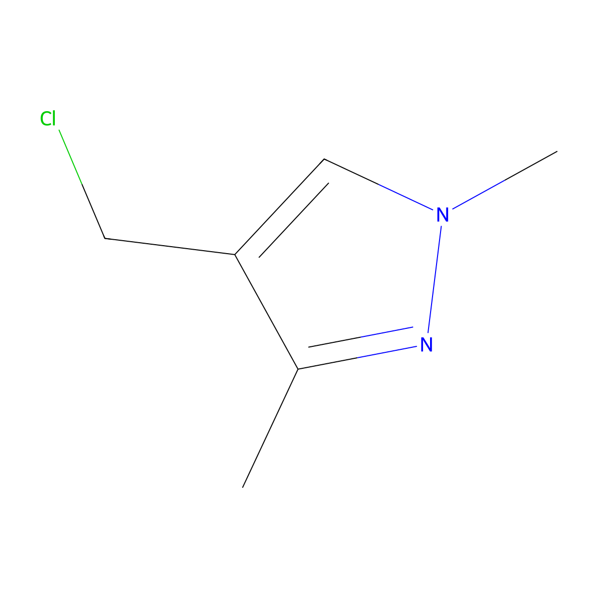 4-(Chloromethyl)-1,3-dimethyl-1H-pyrazole molecular structure, CAS 1119833-69-0