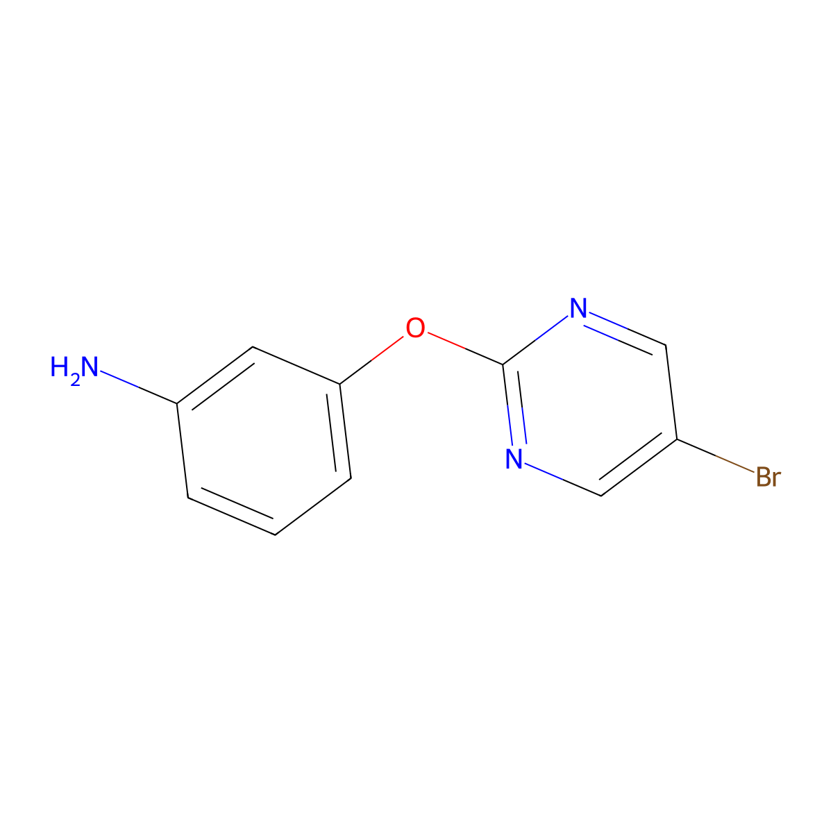 3-[(5-Bromopyrimidin-2-yl)oxy]aniline molecular structure, CAS 111986-67-5