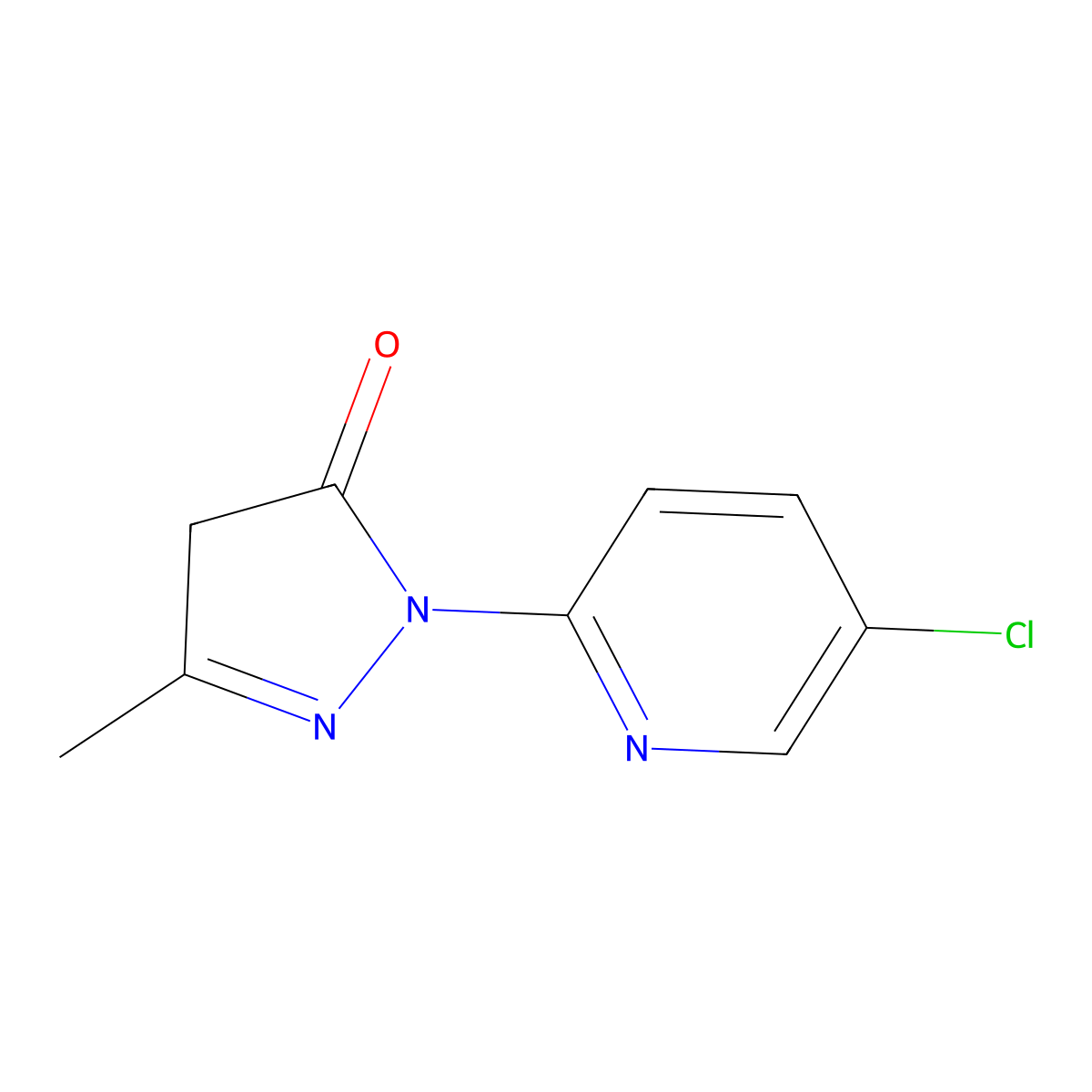 1-(5-chloropyridin-2-yl)-3-methyl-4,5-dihydro-1H-pyrazol-5-one molecular structure, CAS 111988-00-2