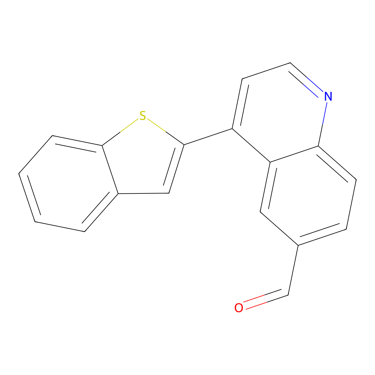 4-(Benzo[b]thiophen-2-yl)quinoline-6-carbaldehyde molecular structure, CAS 1119899-20-5