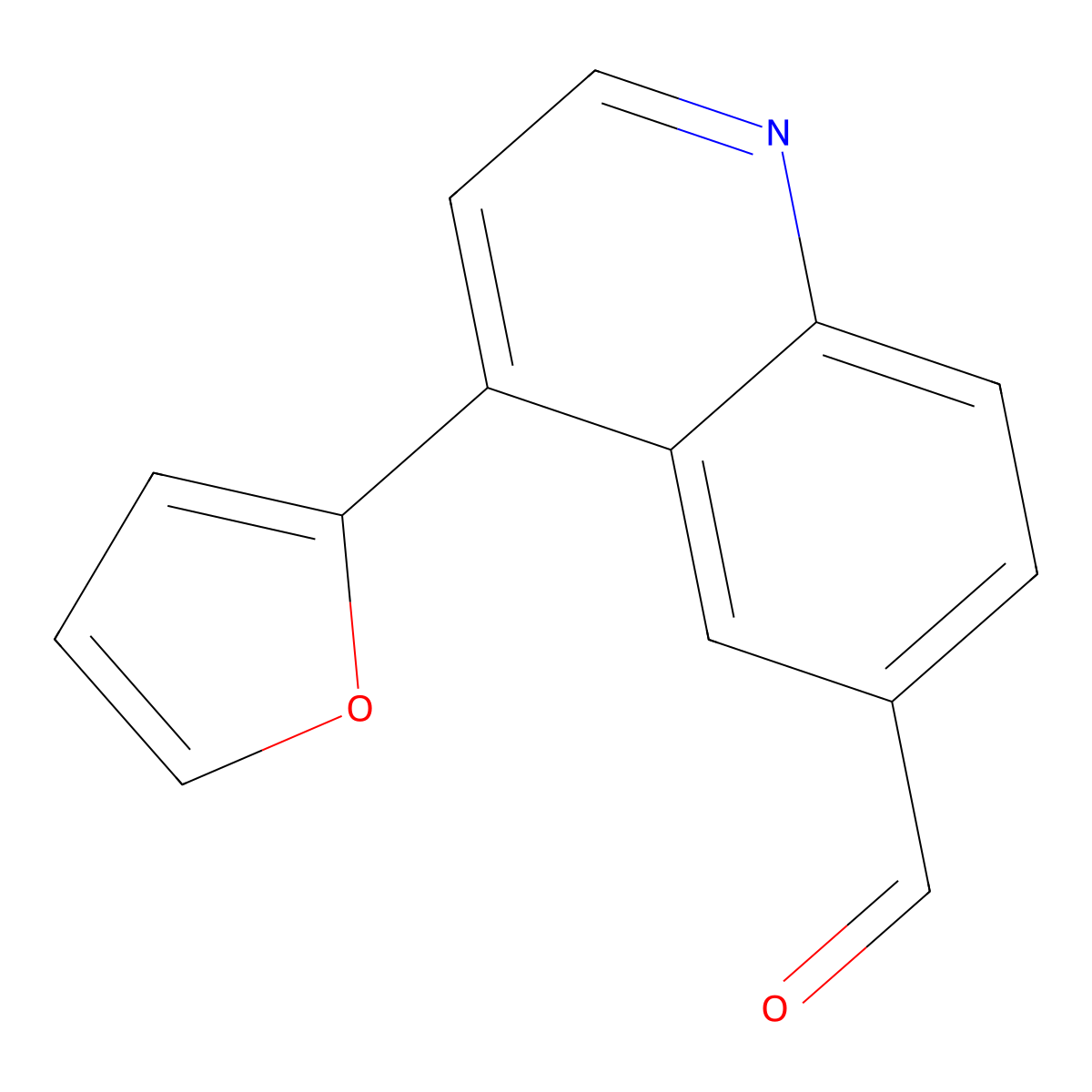 4-Furan-2-ylquinoline-6-carbaldehyde molecular structure, CAS 1119899-30-7