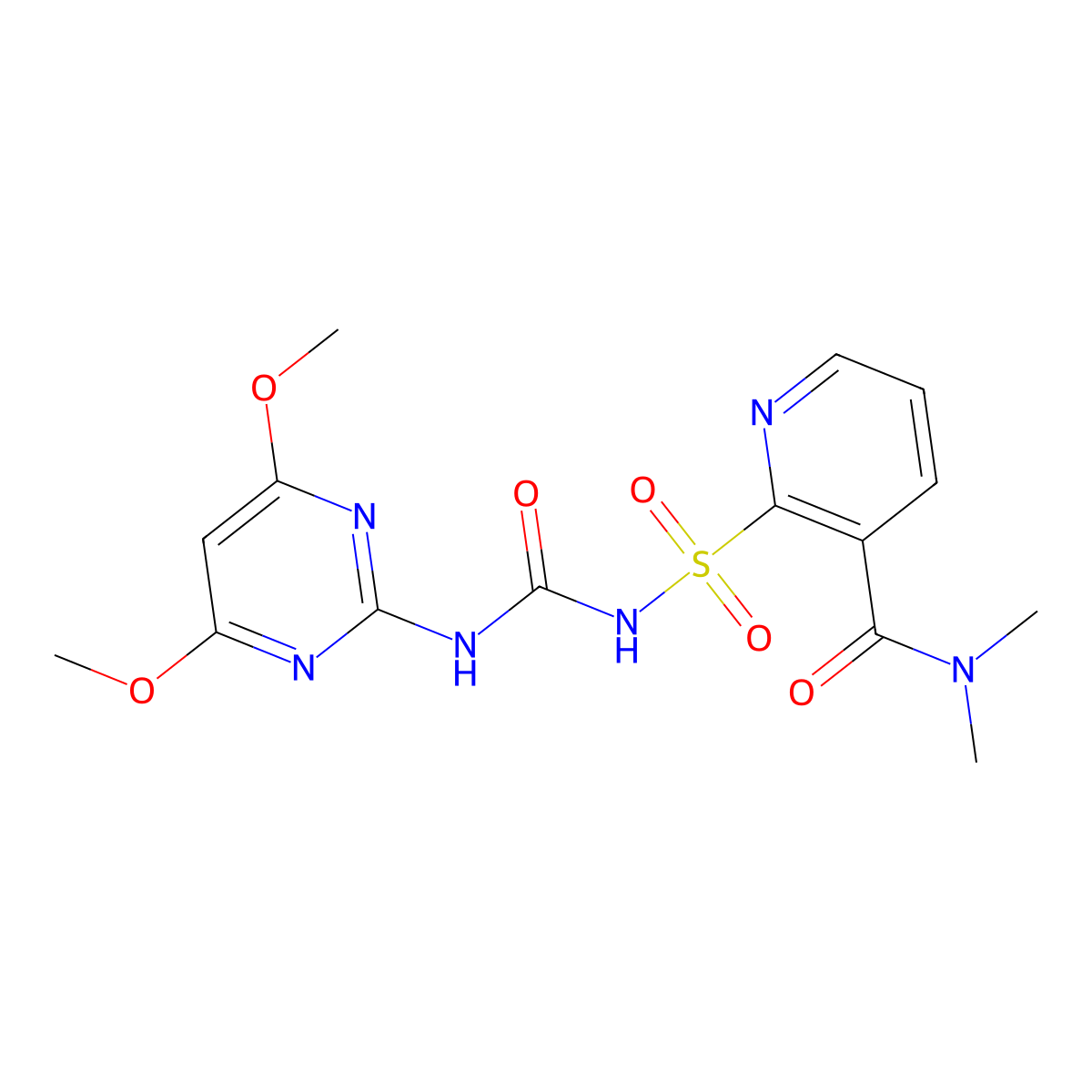 Nicosulfuron molecular structure, CAS 111991-09-4