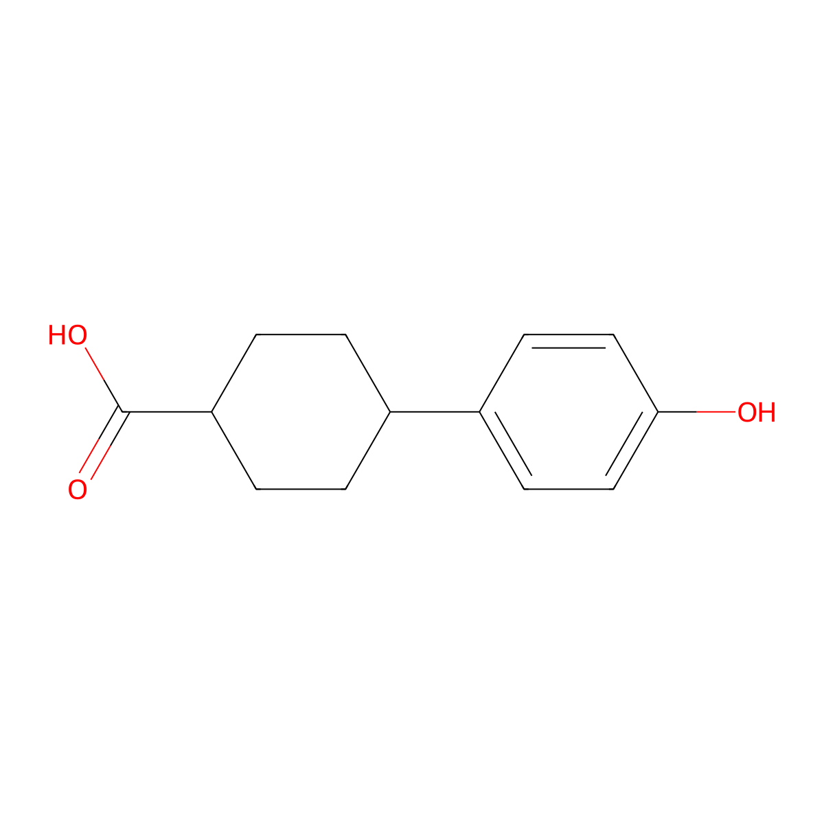 4-(4-Hydroxyphenyl)cyclohexane-1-carboxylic acid molecular structure, CAS 111993-10-3