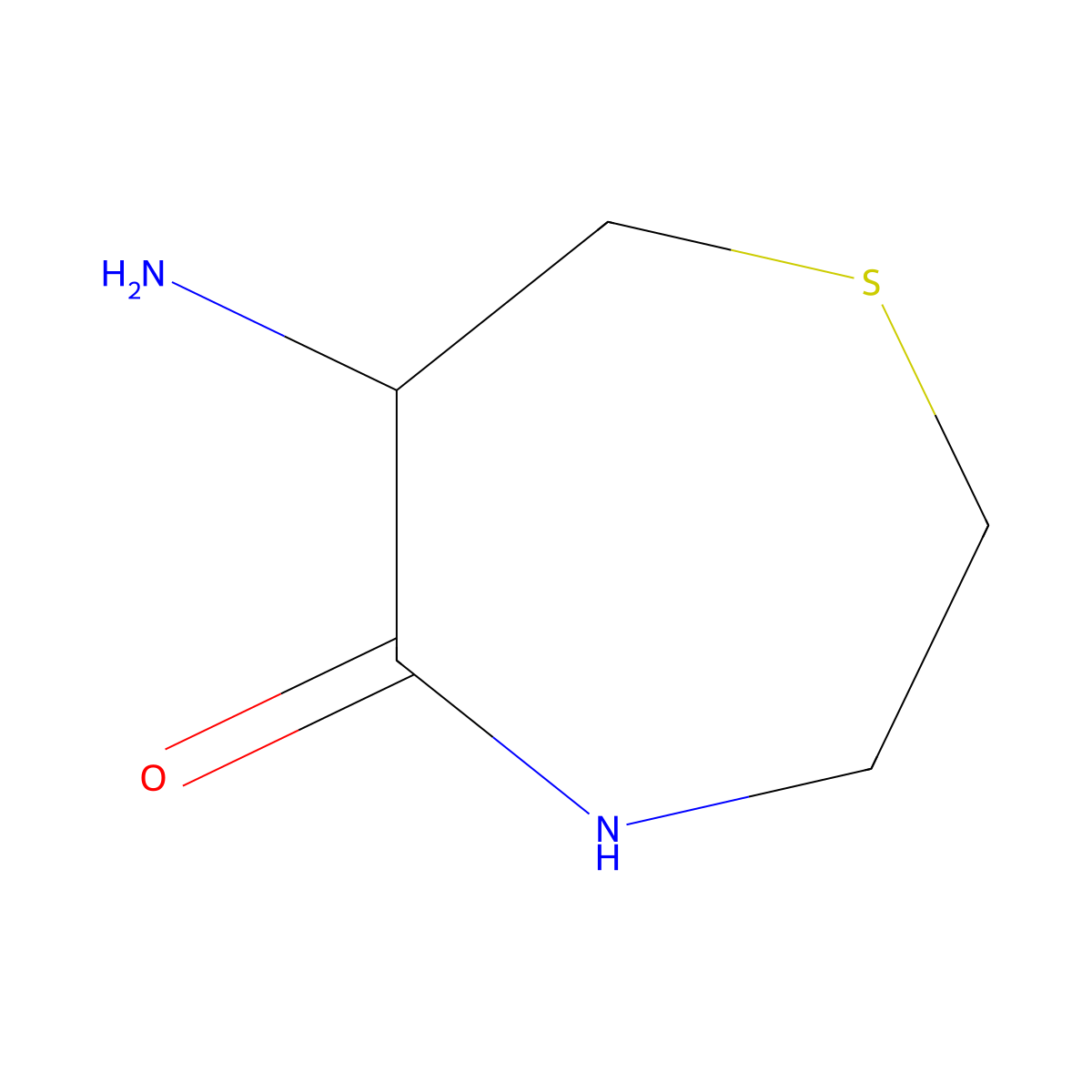 6-Amino-1,4-thiazepan-5-one molecular structure, CAS 1119963-39-1