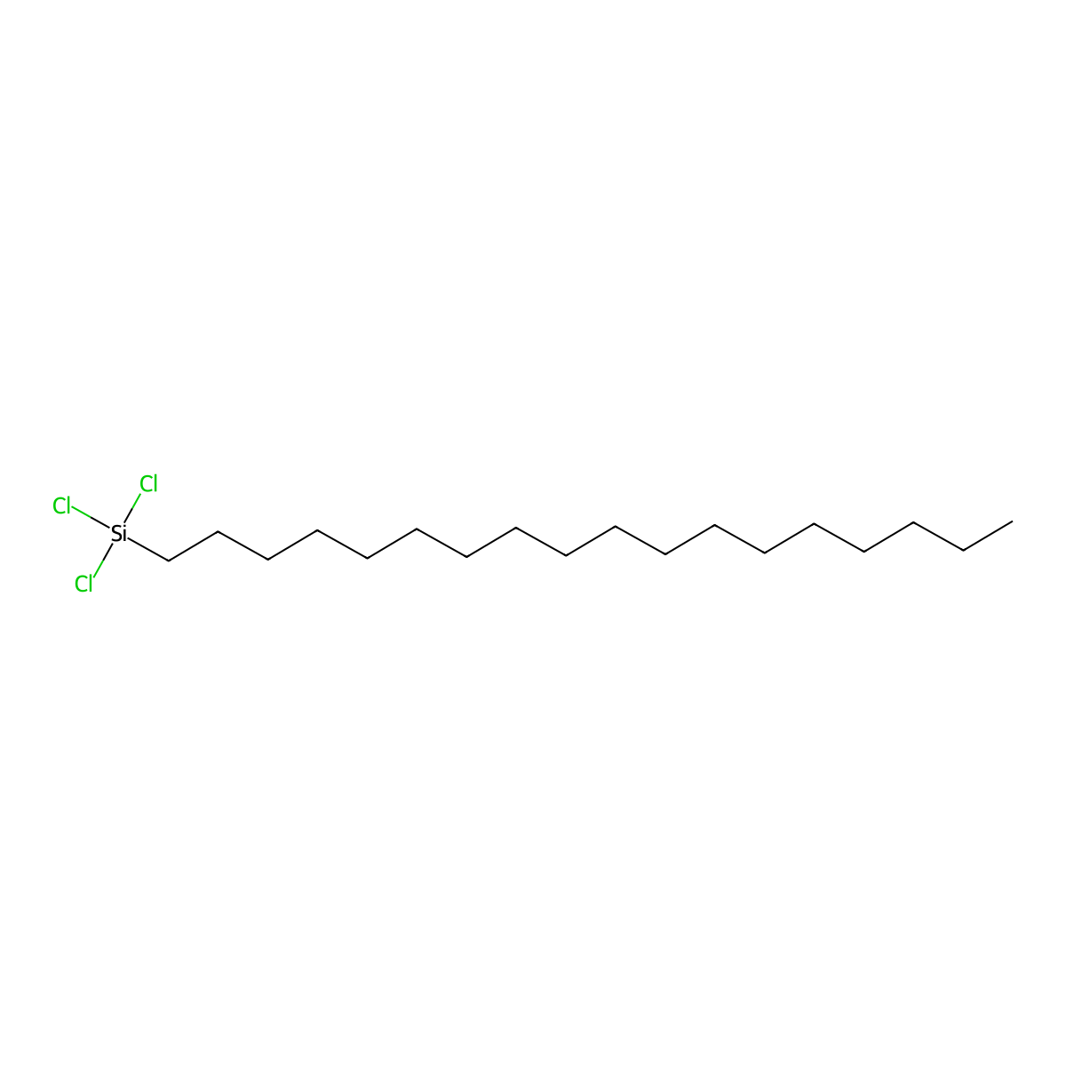 Trichlorooctadecylsilane molecular structure, CAS 112-04-9