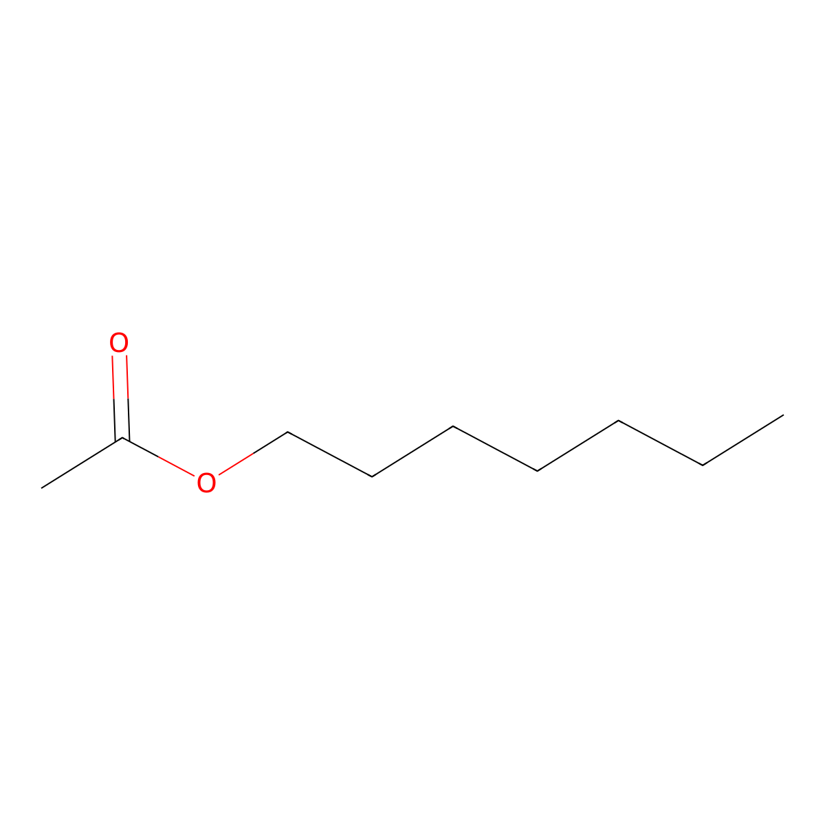 Heptyl acetate molecular structure, CAS 112-06-1