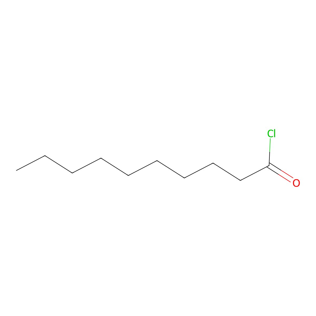 Decanoyl chloride molecular structure, CAS 112-13-0