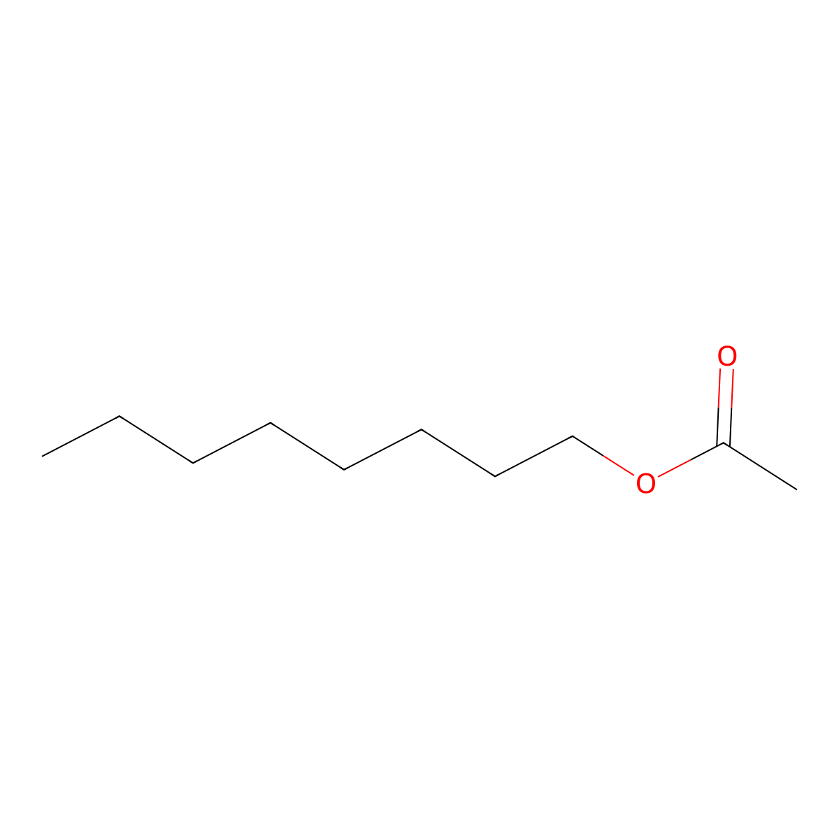 Octyl Acetate molecular structure, CAS 112-14-1