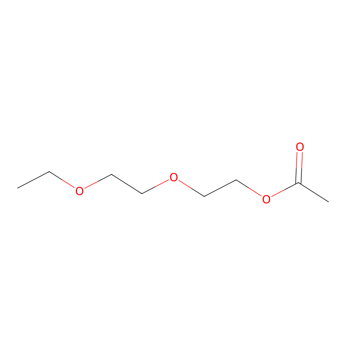 2-(2-Ethoxyethoxy)ethyl acetate molecular structure, CAS 112-15-2
