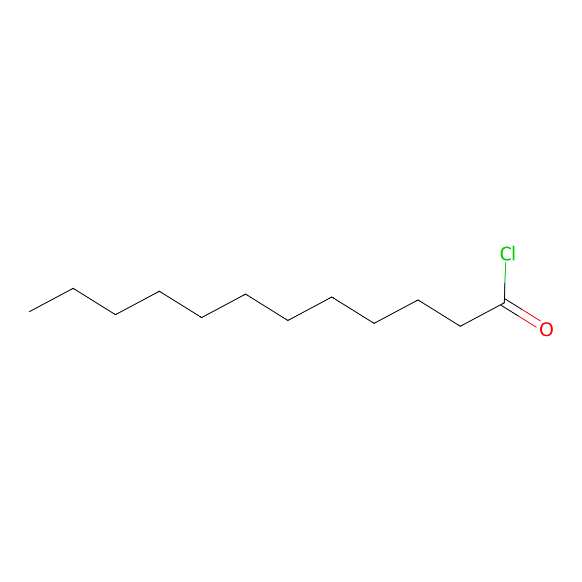 Dodecanoyl chloride molecular structure, CAS 112-16-3