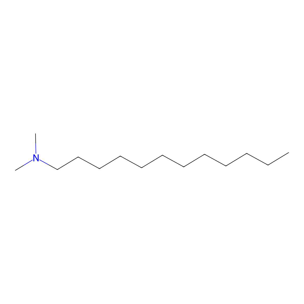 Lauryldimethylamine molecular structure, CAS 112-18-5