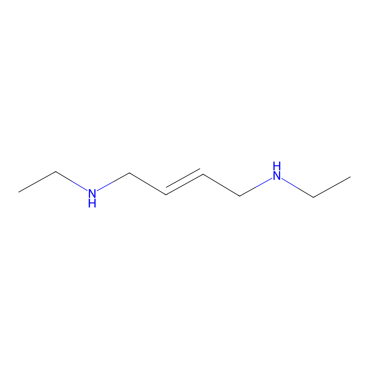 2-Butene-1,4-diamine, N,N'-diethyl- molecular structure, CAS 112-21-0