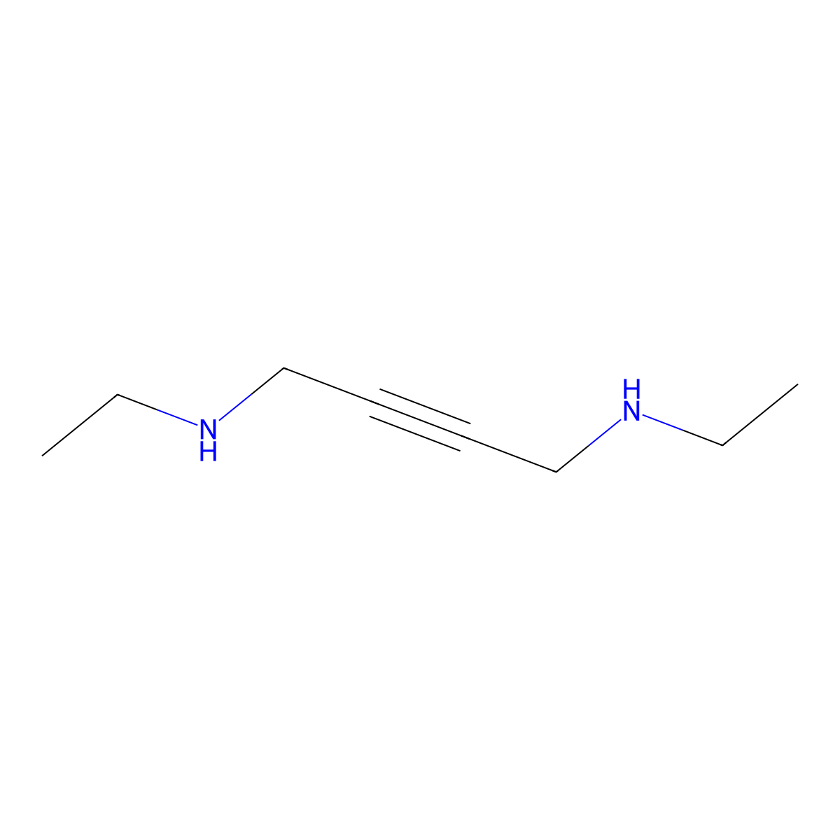 2-Butyne-1,4-diamine, N1,N4-diethyl- molecular structure, CAS 112-22-1