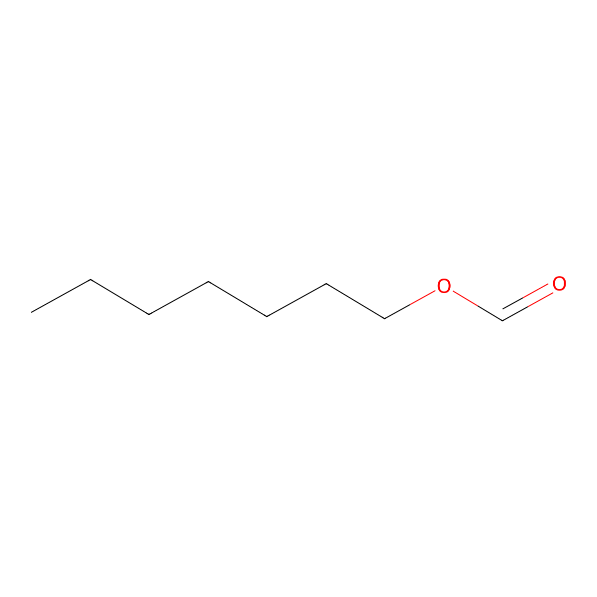 Heptyl Formate molecular structure, CAS 112-23-2