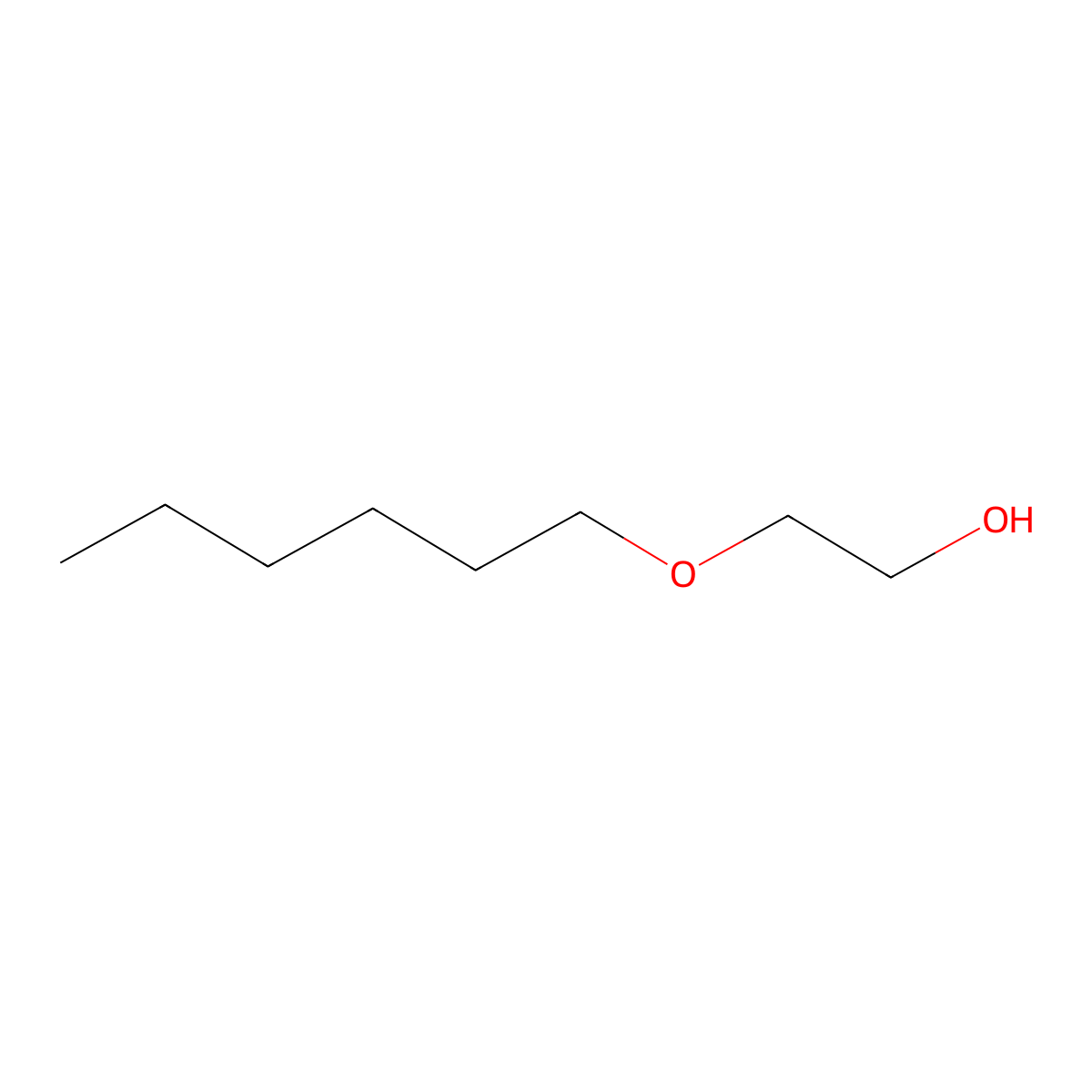 Glycol monohexyl ether molecular structure, CAS 112-25-4