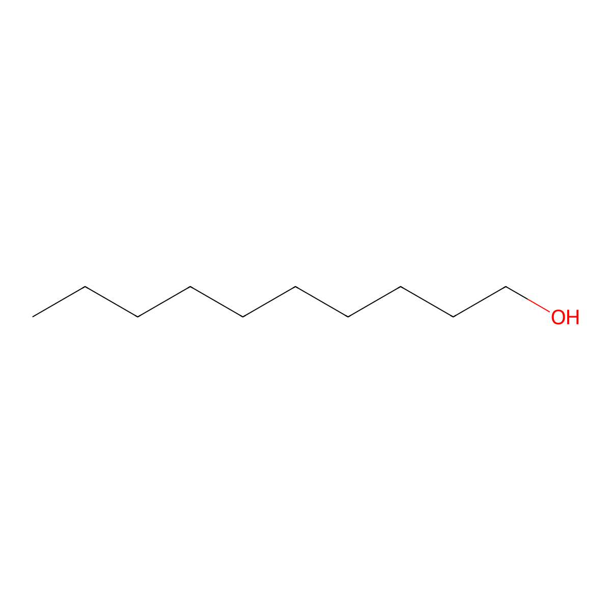 1-Decanol molecular structure, CAS 112-30-1