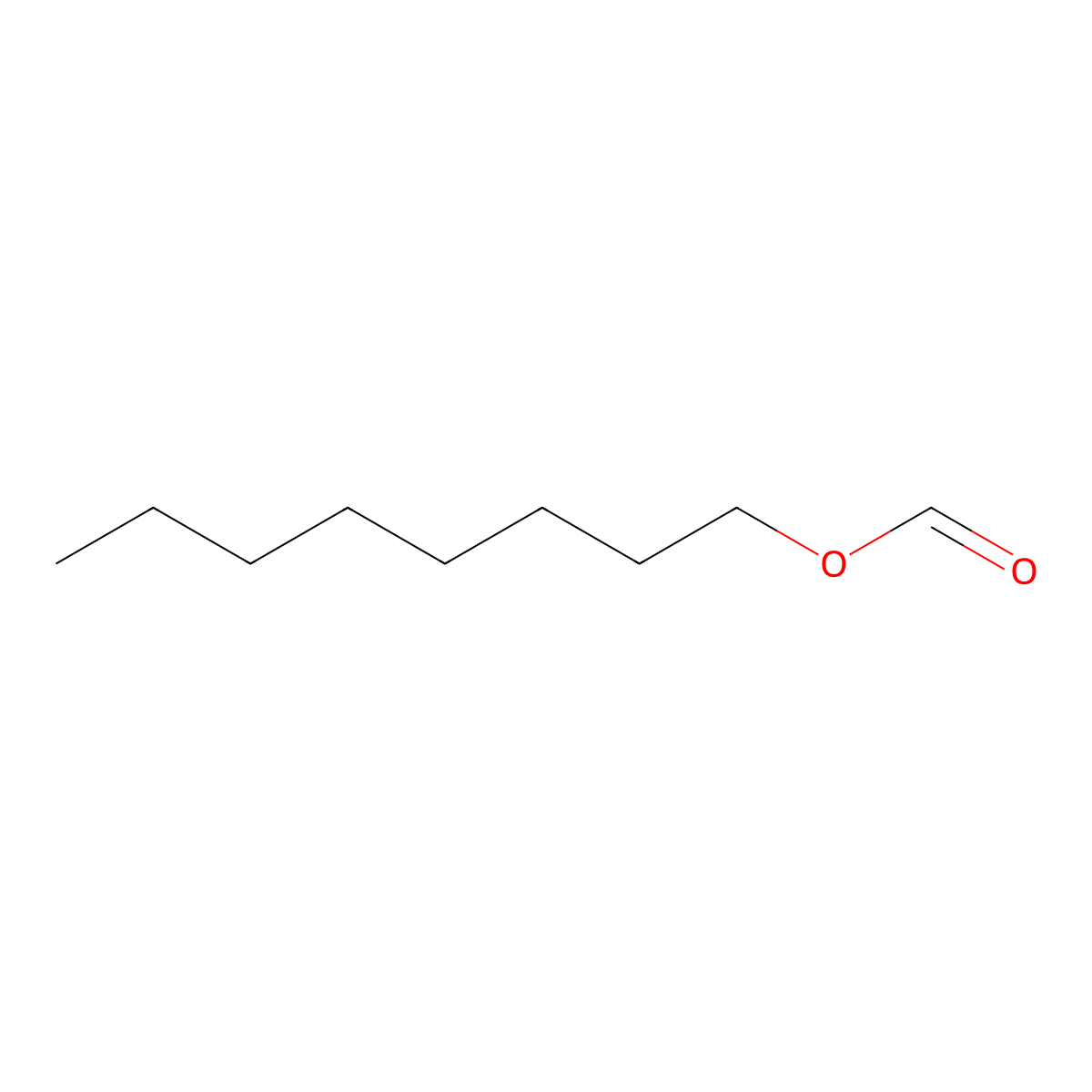 Octyl formate molecular structure, CAS 112-32-3