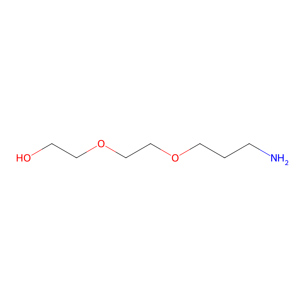 Ethanol, 2-[2-(3-aminopropoxy)ethoxy]- molecular structure, CAS 112-33-4